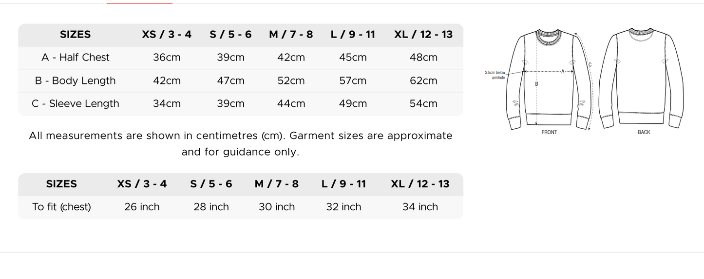 Kids Sweatshirt with NPBA print on back